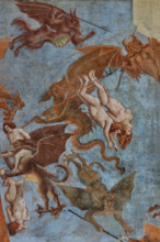 Pisa, Camposanto monumentale: ”Trionfo della Morte”, particolare degli affreschi di Buonamico