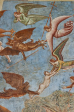 Pisa, Camposanto monumentale: ”Trionfo della Morte”, particolare degli affreschi di Buonamico