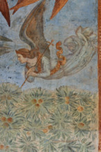 Pisa, Monumental Cemetery: "Triumph of Death," detail of the frescoes by Buonamico Buffalmacco,