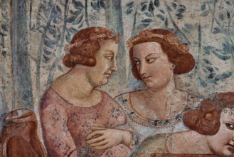 Pisa, Monumental Cemetery: "Triumph of Death," detail of the frescoes by Buonamico Buffalmacco,