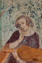 Pisa, Monumental Cemetery: "Triumph of Death," detail of the frescoes by Buonamico Buffalmacco,