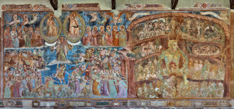 Pisa, Camposanto monumentale:
“Giudizio Universale”.  Affreschi di Buonamico Buffalmacco,