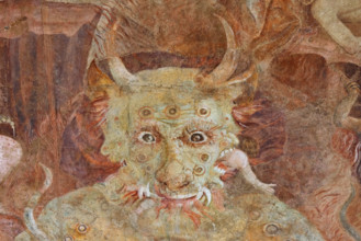 Pisa, Monumental Cemetery: “Hell”; detail with “Lucifer,” a gigantic figure twice the size of