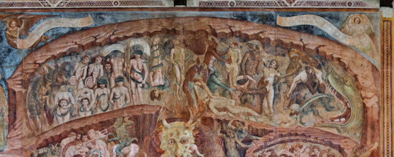 Pisa, Camposanto monumentale:
“Inferno”.  Affreschi di Buonamico Buffalmacco, 1336/1341.
A