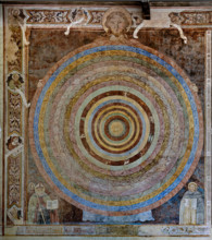 Pisa, Camposanto monumentale:
“Cosmografia teologica” (i grandi cerchi concentrici alludono alla