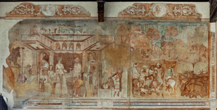 Pisa, Camposanto monumentale:
“Storie di Giobbe”.
A sinistra: “Giobbe ricco elemosiniere”; a