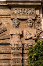 Palermo, Palazzo Reale o Palazzo dei Normanni, Torre di Porta Nuova: particolare dei telamoni,