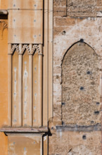 Palermo, Palazzo Reale o Palazzo dei Normanni: particolare del il prospetto occidentale nella sua