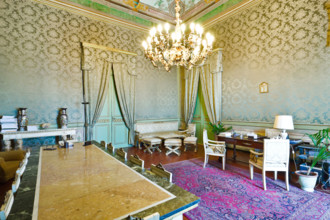 Palermo, Palazzo Reale o Palazzo dei Normanni, Appartamento Reale, Sala Verde: veduta