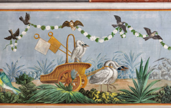 Palermo, Palazzo Reale o Palazzo dei Normanni, Appartamento Reale, Sala   degli Uccell, volta