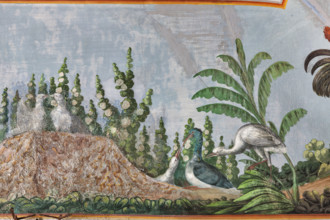 Palermo, Palazzo Reale o Palazzo dei Normanni, Appartamento Reale, Sala   degli Uccell, volta