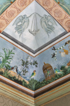 Palermo, Palazzo Reale o Palazzo dei Normanni, Appartamento Reale, Sala   degli Uccell, volta