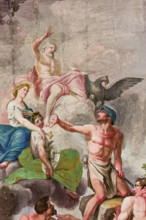 Palermo, Palazzo Reale o Palazzo dei Normanni, Appartamento Reale, Sala Rossa, la volta: "Apoteosi