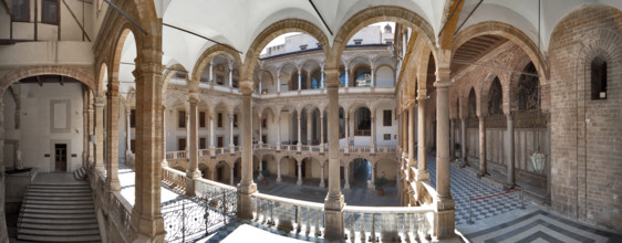 Palermo, The Royal Palace or Palazzo dei Normanni (Palace of the Normans), The Maqueda Courtyard: