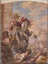 Palermo, Palazzo Reale o Palazzo dei Normanni, sala Montalto: l'affresco (trasferito su tela)