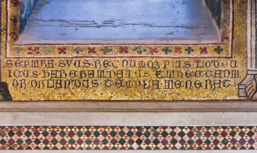 Palermo, Palazzo Reale o Palazzo dei Normanni,  Cappella Palatina (Basilica): dettaglio di mosaico