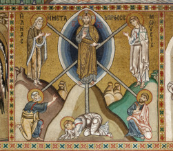 Palermo, Palazzo Reale o Palazzo dei Normanni,  Cappella Palatina (Basilica),navata centrale, ciclo