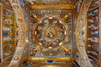 Palermo, Palazzo Reale o Palazzo dei Normanni,  Cappella Palatina (Basilica),cupola del transetto: