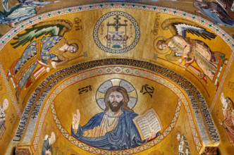 Palermo, Palazzo Reale o Palazzo dei Normanni,  Cappella Palatina (Basilica), veduta del catino