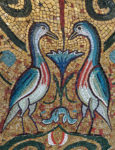 Palermo, Palazzo Reale o Palazzo dei Normanni,  Cappella Palatina (Basilica), sottarco di monofora,