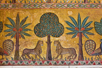 Palermo, Palazzo Reale o Palazzo dei Normanni, Torre Pisana, Sala di Re Ruggero: mosaici della sala