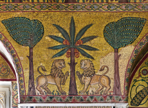 Palermo, Palazzo Reale o Palazzo dei Normanni, Torre Pisana, Sala di Re Ruggero: mosaici della sala