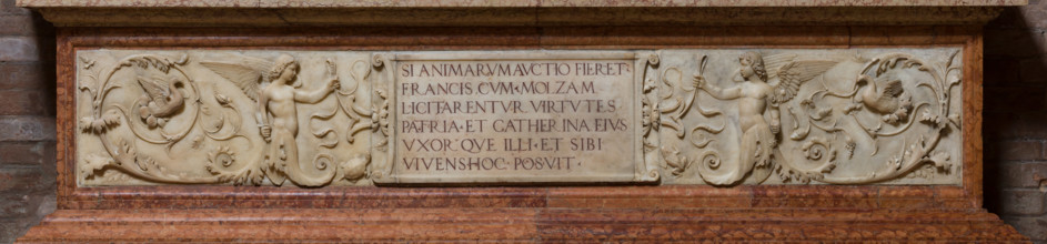 Modena, Duomo, interno, navata destra: monumento funerario dedicato a Francesco Molza; di