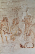 Pisa, Museo delle sinopie:
“Inferno”.  Sinopia preparatoria degli affreschi di Buonamico