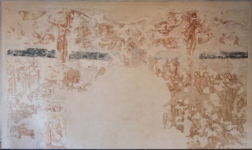 Pisa, Museo delle sinopie: sulla sinistra, “Mosè”, calco in gesso di Nicola e Giovanni Pisano, fine