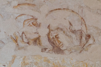 Pisa, Museo delle sinopie:  sinopia preparatoria dell’affresco “Crocifissione”, di Francesco Traini