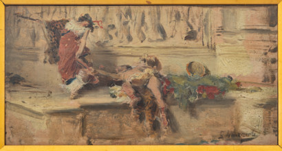 Collezione Assicoop Unipol, inv. n° 899: 
Giovanni Muzzioli (1854-1894); “Studio per le Baccanti”;