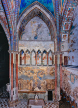 Assisi, Basilica superiore di San Francesco, transetto meridionale: veduta della parete est, con la