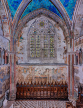 Assisi, Basilica superiore di San Francesco, transetto meridionale: parete sud con il ciclo di