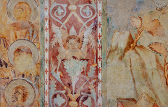 Assisi, Basilica superiore di San Francesco, transetto meridionale, parete sud: particolare del