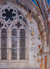 Assisi, Basilica superiore di San Francesco, transetto meridionale: particolare della parete sud