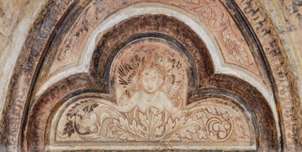 Assisi, Basilica superiore di San Francesco, transetto meridionale, parete ovest: “angelo