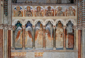 Assisi, Basilica superiore di San Francesco, transetto meridionale, parete ovest, registro mediano: