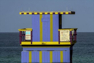 Cabine de plage, Miami beach, Etats-Unis