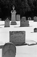 Graveyard Covered in Snow