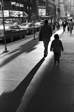 Streetscene and Shadows, Chicago, Illinois, USA