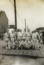 Group of Soldiers Before Deployment to Europe, WWII, HQ 2nd Battalion, 389th Infantry, US Army Military Base, Indiana, USA, 1942