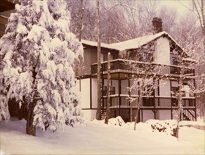 Vacation Home in Winter, circa 1970's