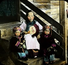 Chinese Children, Portrait, Olympia, Washington, USA, circa 1900