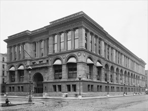 Chicago Public Library, Chicago, Illinois, USA, Detroit Publishing Company, 1890