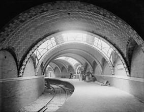 City Hall Subway Station, New York City, New York, USA, Detroit Publishing Company, 1904