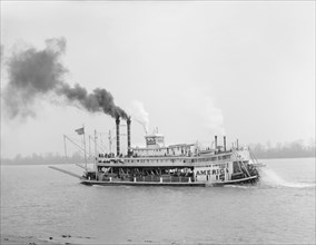 River Boat, Mississippi River, USA, Detroit Publishing Company, 1906