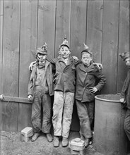 Three Coal Breaker Boys, Woodward Coal Mines, Kingston, Pennsylvania, USA, Detroit Publishing Company, 1890