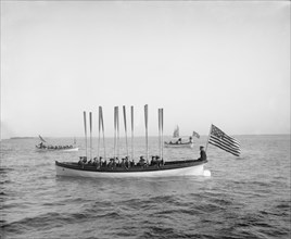 U.S.S. New York Naval Boat Drill, Detroit Publishing Company, 1899
