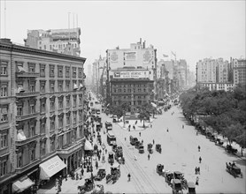 Intersection of Broadway and Fifth Avenue Looking North, New York City, New York, USA, Detroit Publishing Company, 1900