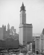 Woolworth Building, New York City, New York, USA, Detroit Publishing Company, 1913